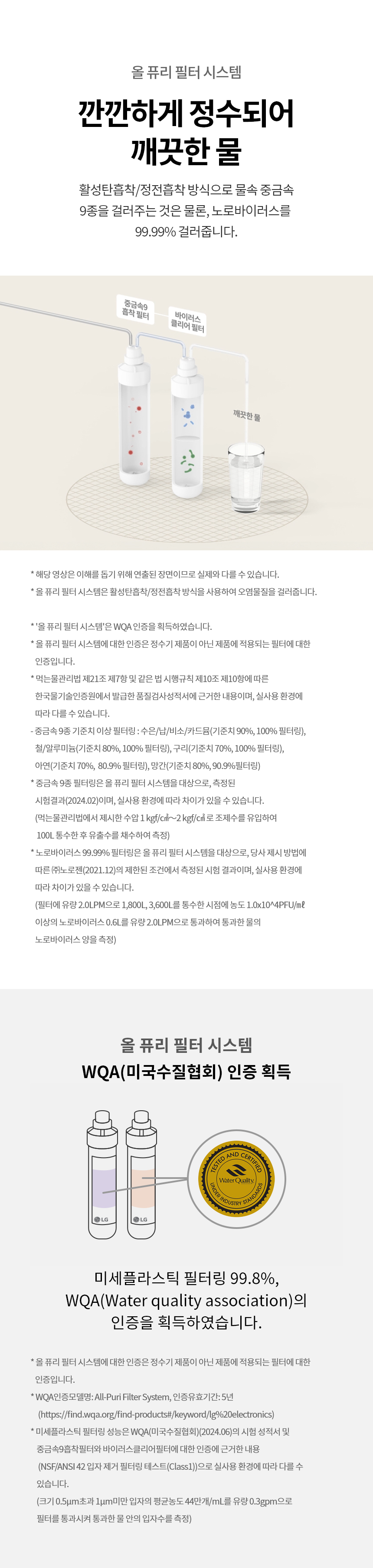 LG 퓨리케어 라이트온 정수기 (정수전용) 상세페이지 이미지